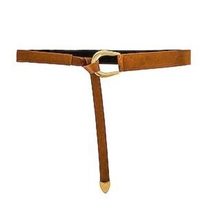 New Raina Sheila Wrap Belt in Camel brown leather gold western chic cowgirl